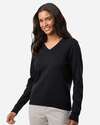 Devon & Jones Embroidered Women's V-Neck Sweater Thumb