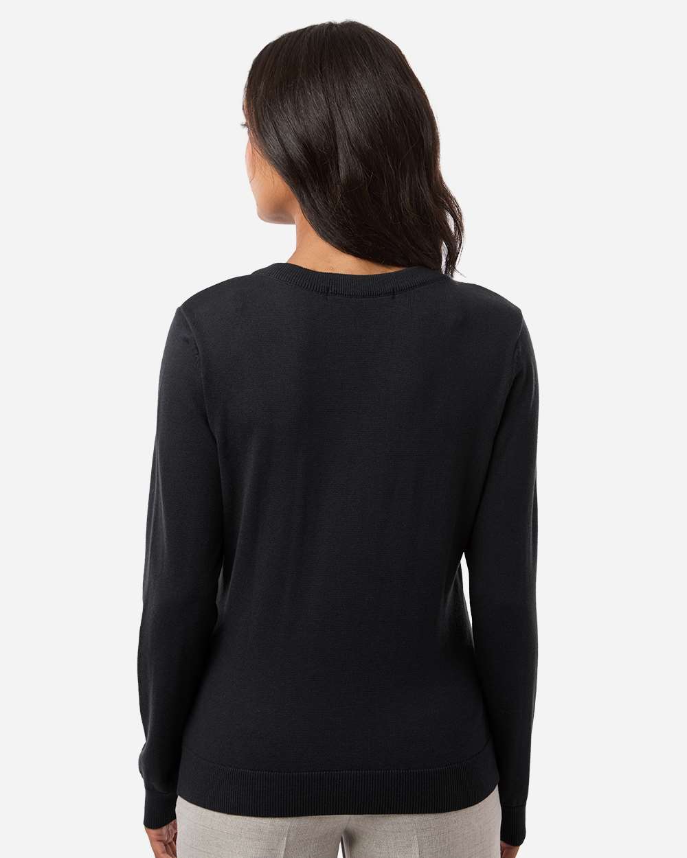 Devon & Jones Embroidered Women's V-Neck Sweater