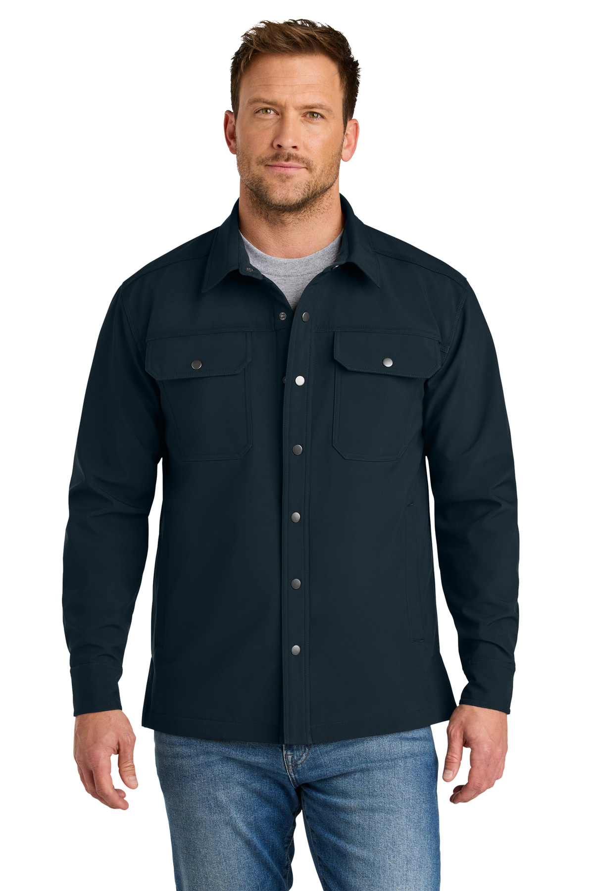 CornerStone Embroidered Soft Shell Shirt Jacket Image - CornerStone Embroidered Soft Shell Shirt Jacket