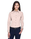 Harriton Embroidered Women's Easy Blend Long-Sleeve Twill Shirt Thumb