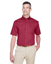 Harriton Embroidered Men's Easy Blend Short-Sleeve Twill Shirt Thumb
