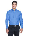 Harriton Embroidered Men's Long-Sleeve Oxford Thumb