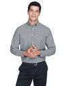 Harriton Embroidered Men's Long-Sleeve Oxford Thumb