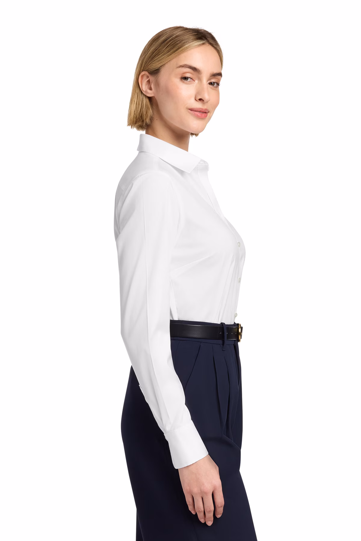 Brooks Brothers Embroidered Women's Wrinkle-Free Stretch Pinpoint