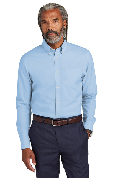 Brooks Brothers Embroidered Men's Wrinkle-Free Stretch Pinpoint Shirt