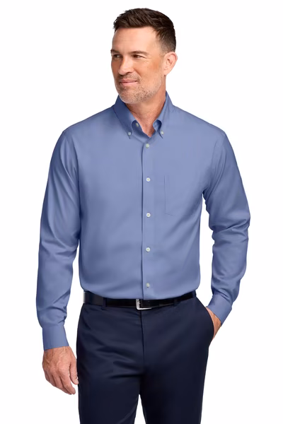 Brooks Brothers Embroidered Men's Wrinkle-Free Stretch Pinpoint Shirt