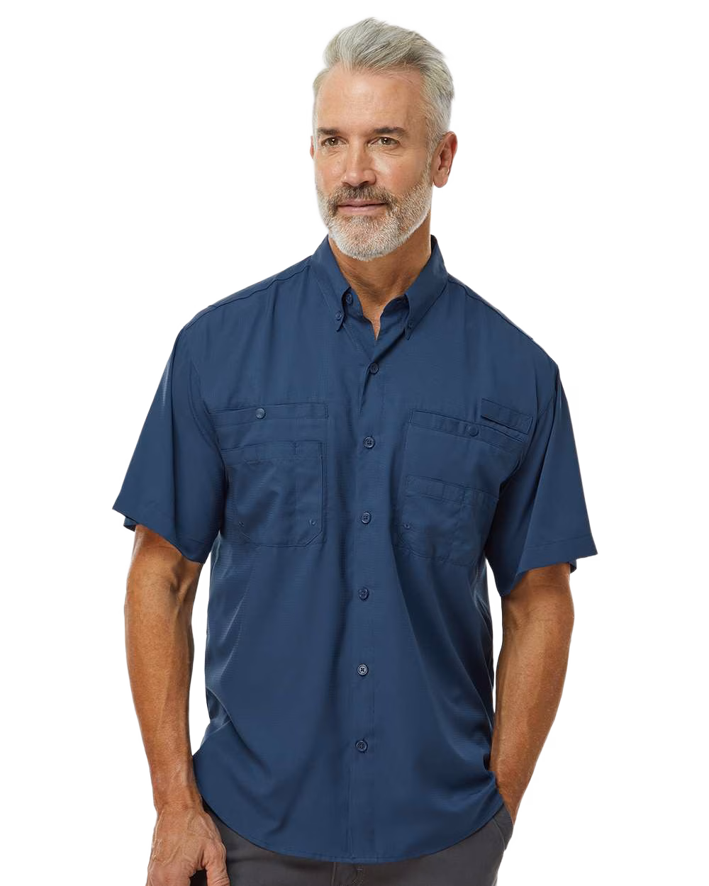 Paragon Embroidered Men's Hatteras Performance Short Sleeve Fishing Shirt Image - Paragon Embroidered Men's Hatteras Performance Short Sleeve Fishing Shirt