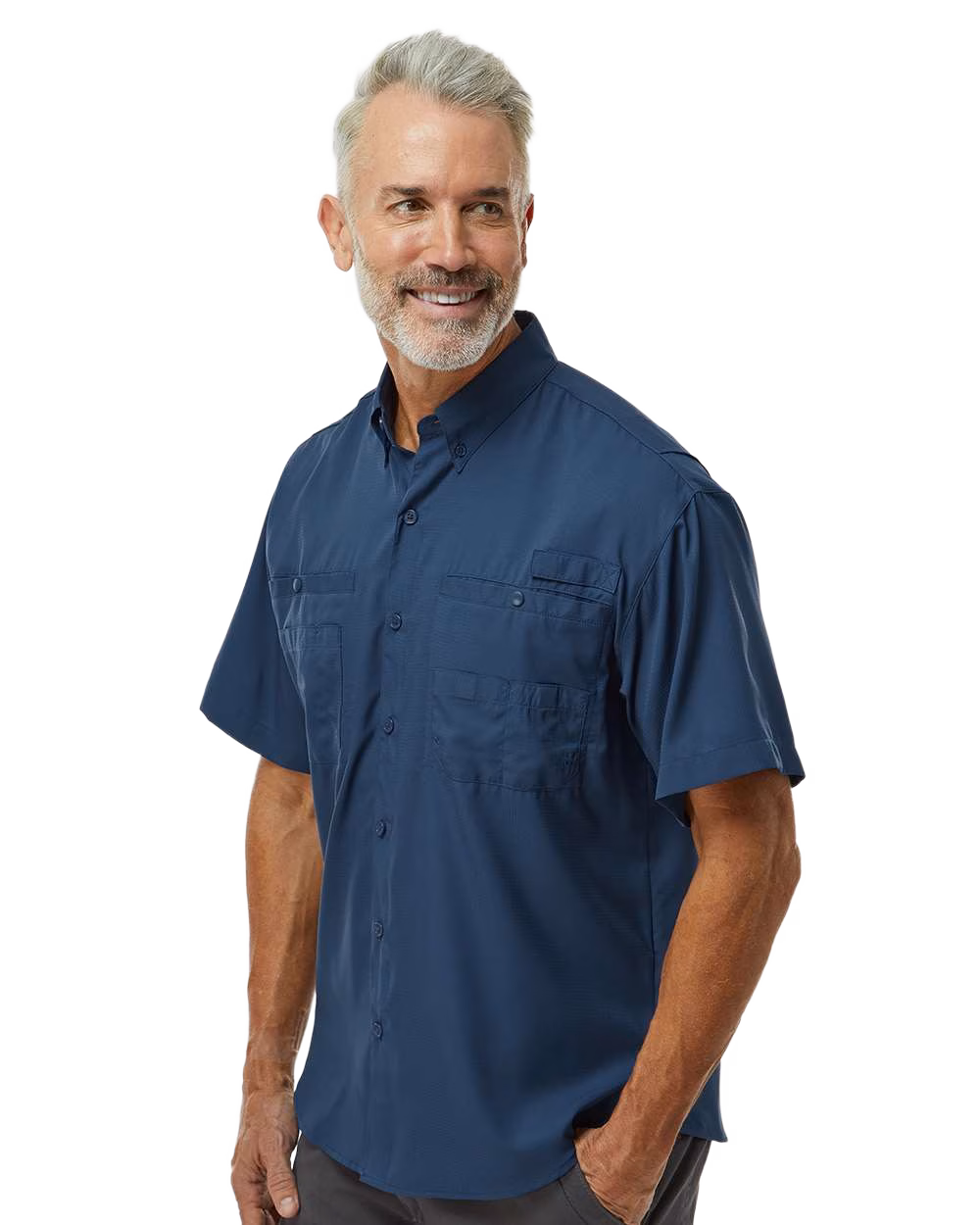 Paragon Embroidered Men's Hatteras Performance Short Sleeve Fishing Shirt