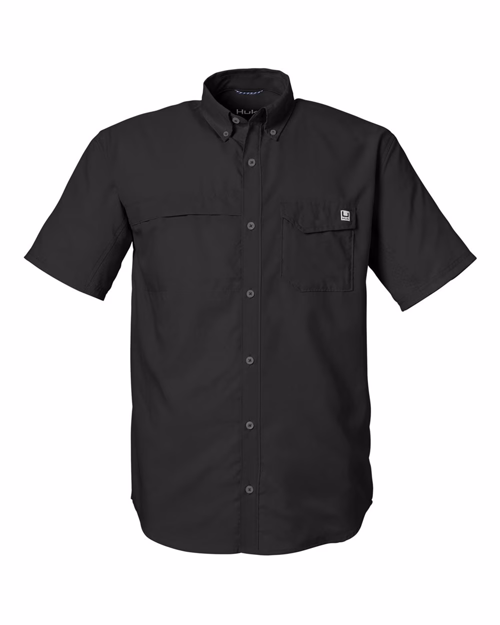 HUK Embroidered Men's Tide Point Short Sleeve Shirt