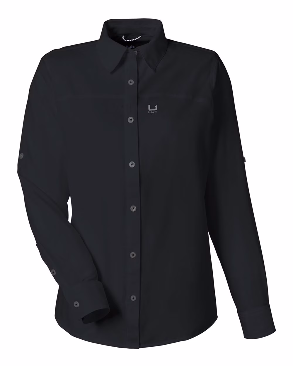 HUK Women's Tide Point Embroidered Long Sleeve Shirt