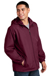 Sport-Tek  Embroidered Men's Hooded Weather Resistant Jacket Thumb