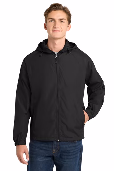 Sport-Tek  Embroidered Men's Hooded Weather Resistant Jacket