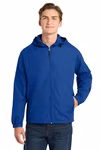Sport-Tek  Embroidered Men's Hooded Weather Resistant Jacket Thumb