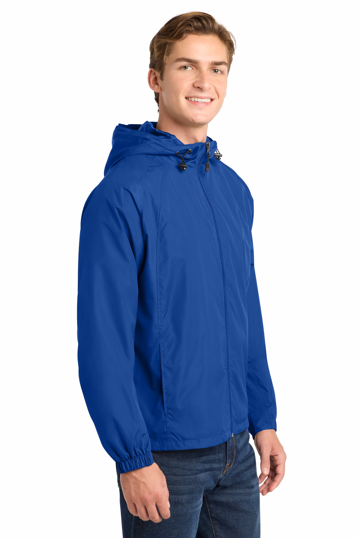Sport-Tek  Embroidered Men's Hooded Weather Resistant Jacket