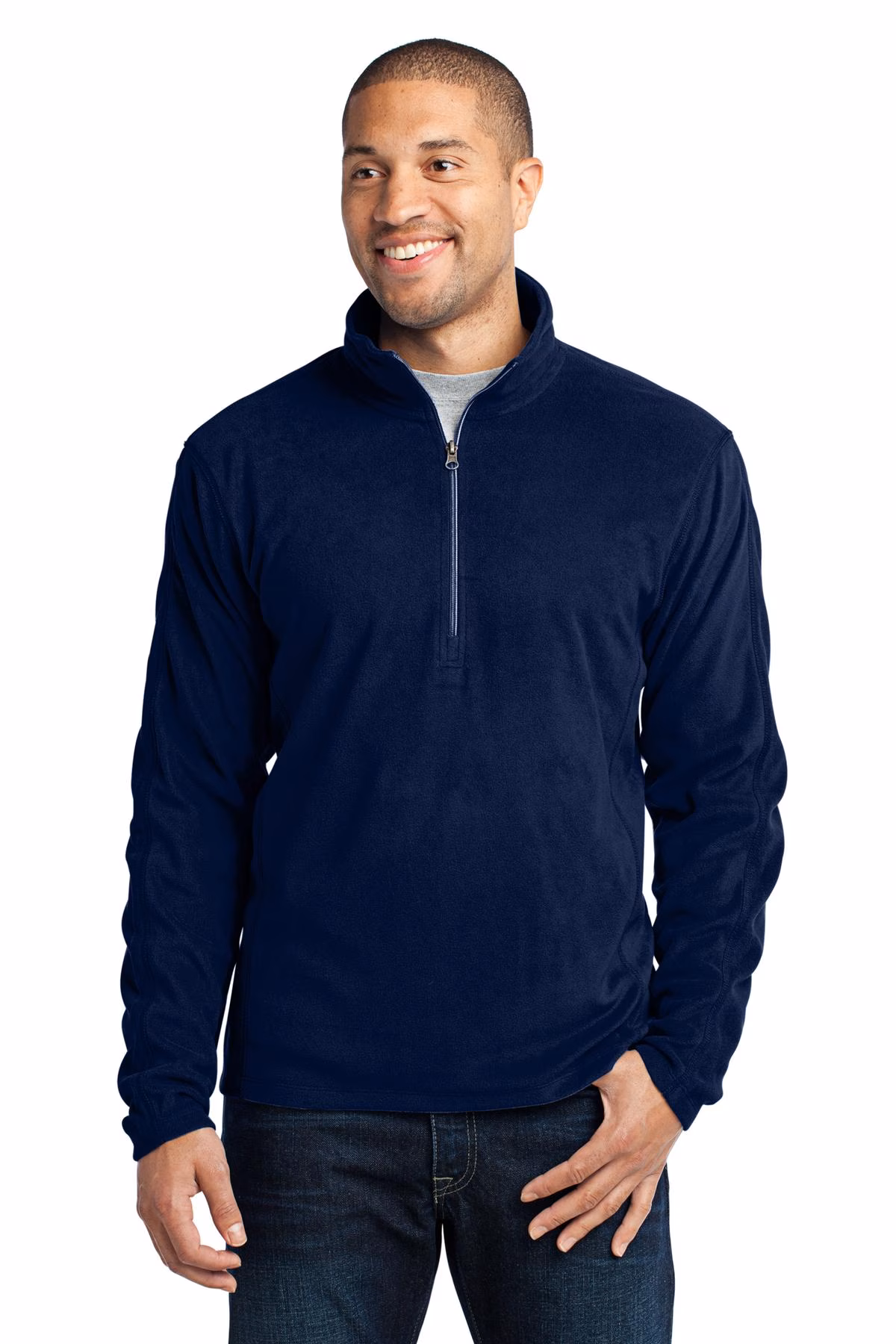 Port Authority  Embroidered Men's Microfleece 1/2-Zip Pullover Image - Port Authority Microfleece 1/2-Zip Pullover