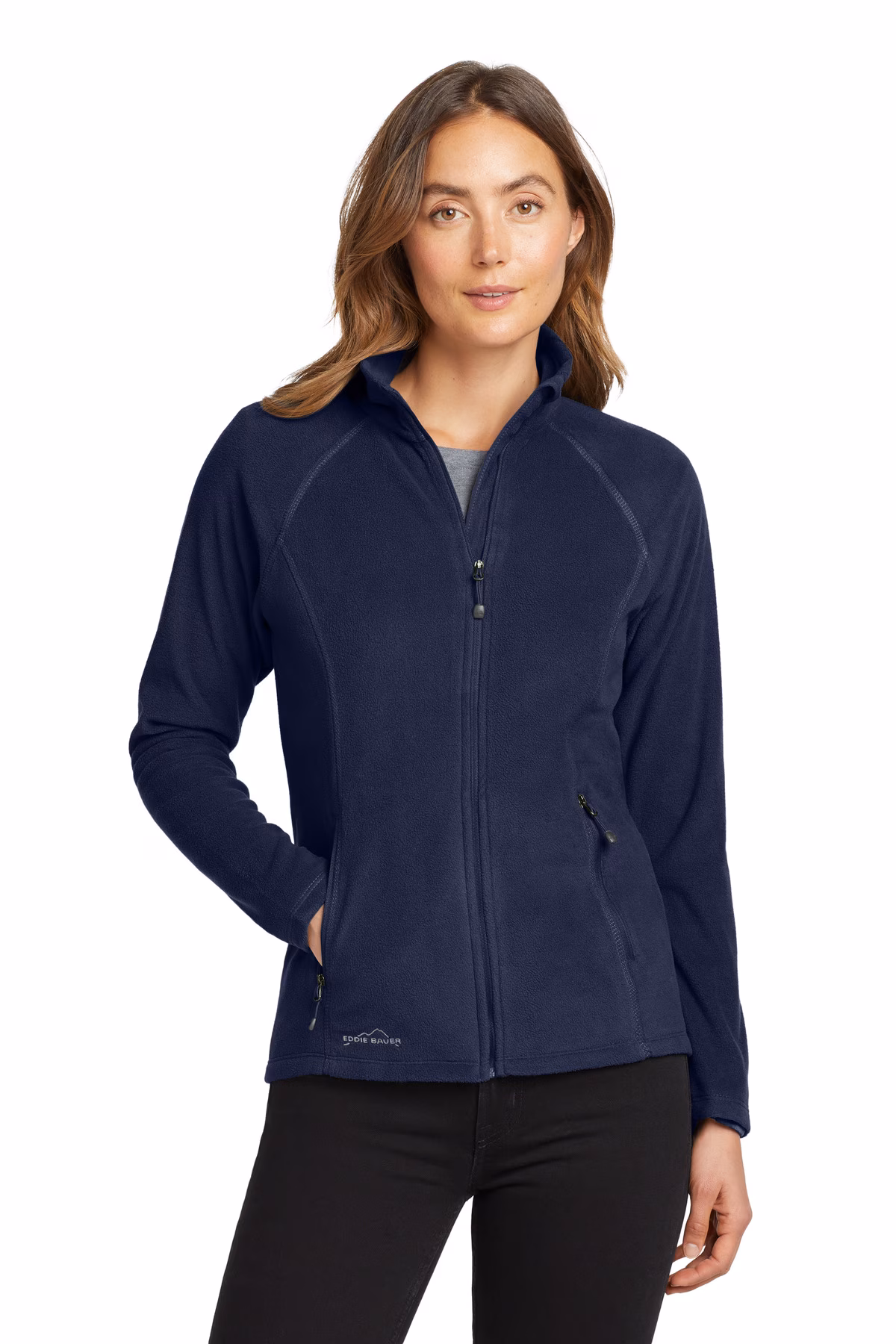 Eddie Bauer  Embroidered Women's Full-Zip Microfleece Jacket Image - Eddie Bauer Ladies Full-Zip Microfleece Jacket