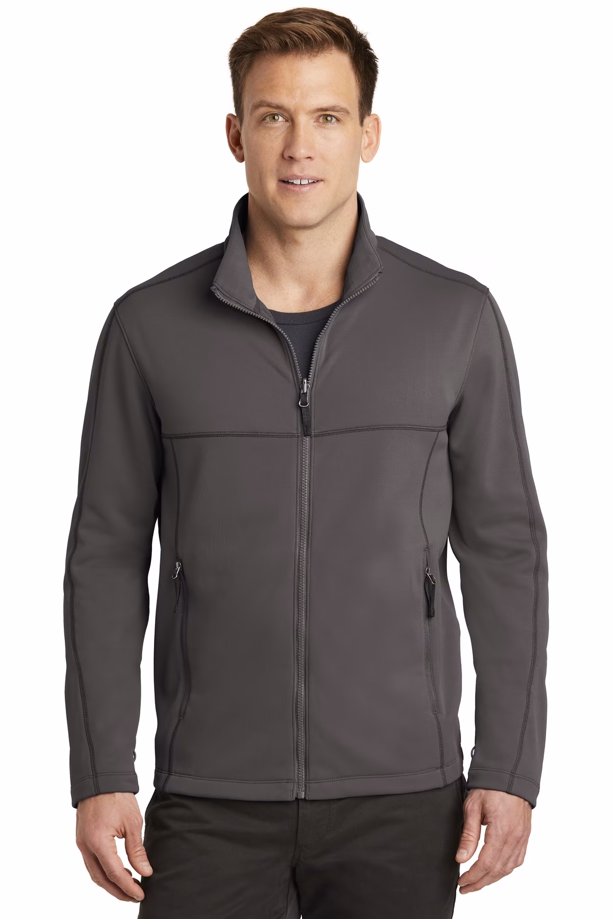 Port Authority Embroidered Men's Collective Smooth Fleece Jacket Image - Port Authority Embroidered Men's Collective Smooth Fleece Jacket; F904
