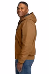 Carhartt Embroidered Men's Quilted-Flannel-Lined Duck Active Jacket Thumb