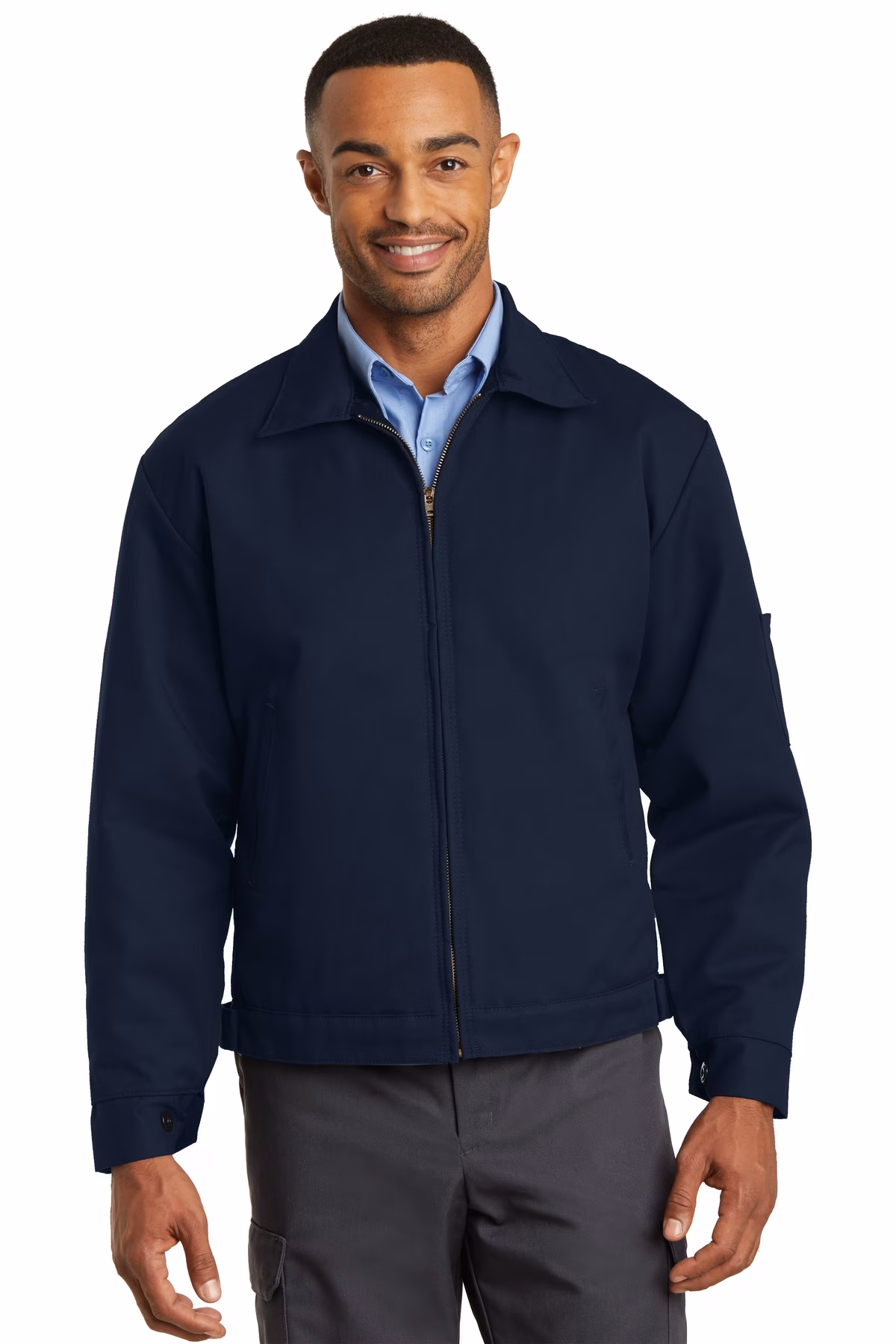 Red Kap  Embroidered Men's Slash Pocket Jacket Image - Red Kap - Slash Pocket Jacket