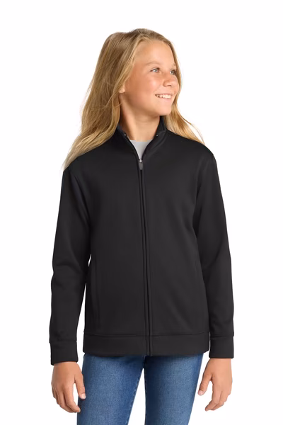 Sport-Tek Embroidered Youth Sport-Wick Fleece Full-Zip Jacket