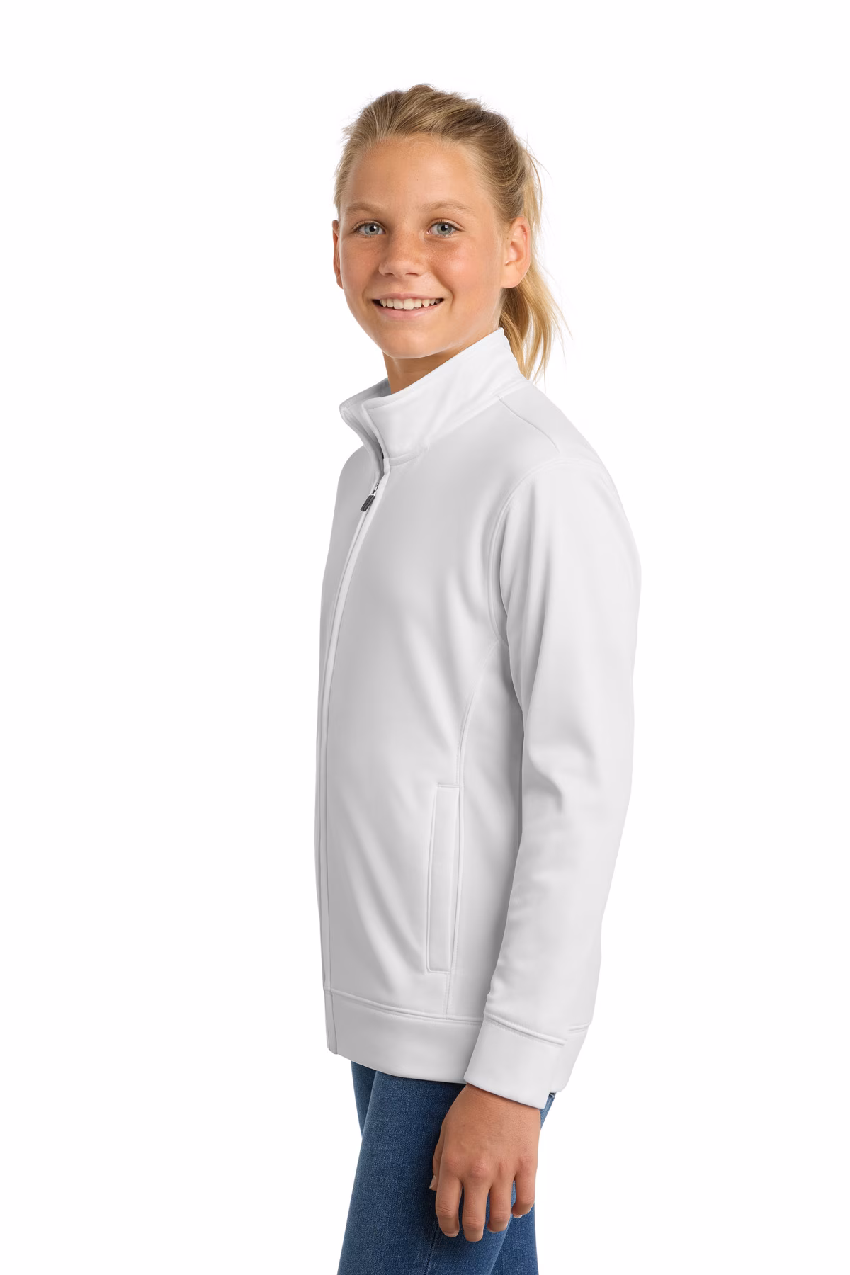 Sport-Tek Embroidered Youth Sport-Wick Fleece Full-Zip Jacket