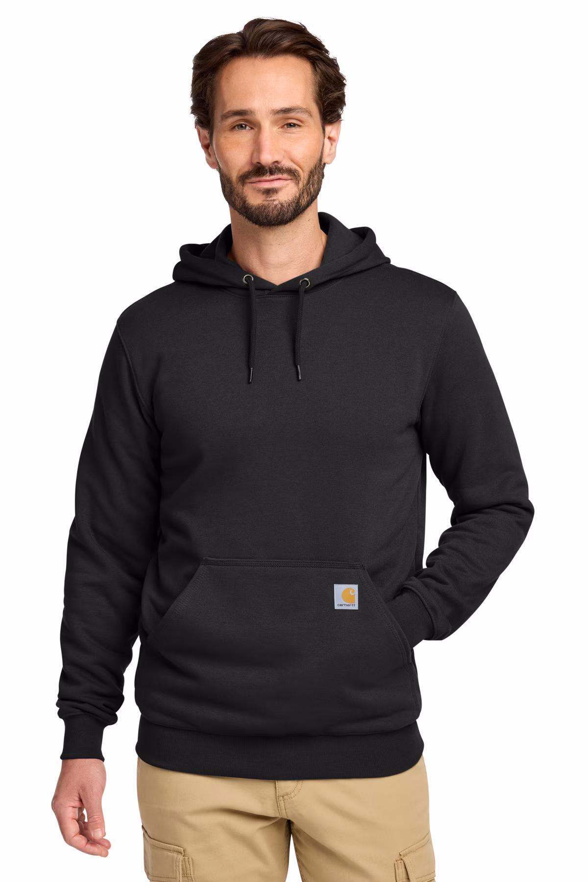 Carhartt Embroidered Men's Midweight Hooded Sweatshirt Image - Carhartt Embroidered Men's Midweight Hooded Sweatshirt