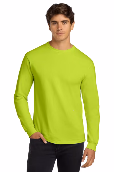 Gildan Men's Printed Classic Ultra Cotton Long Sleeve Safety Tee