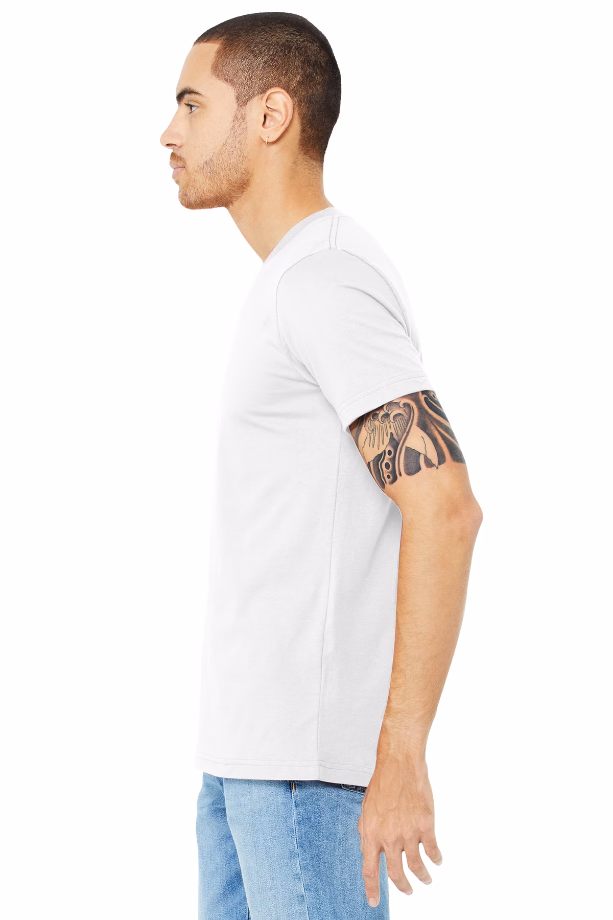 Bella+Canvas  Printed Men's Jersey Short Sleeve V-Neck Tee