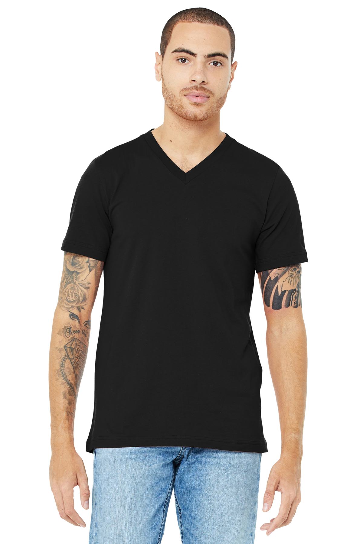 Bella+Canvas Digitally Printed Men's Jersey Short Sleeve V-Neck Tee ...