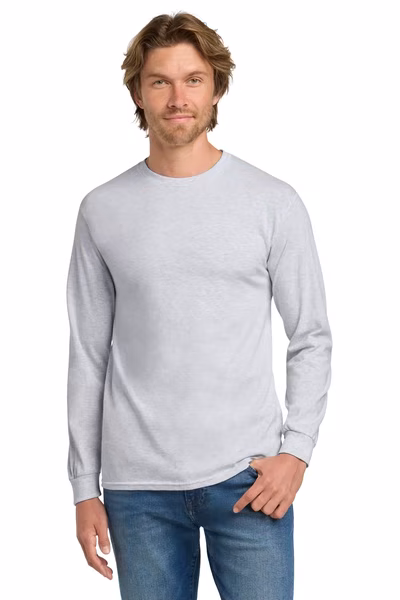Gildan Embroidered Men's Heavy Cotton 100% Cotton Long Sleeve T-Shirt