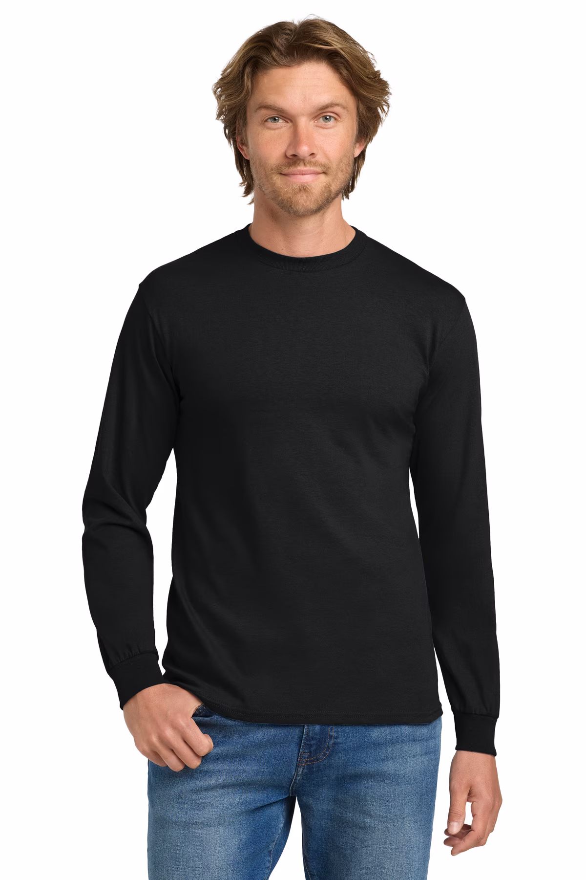 Gildan Printed Men's Heavy Cotton Long Sleeve T-Shirt