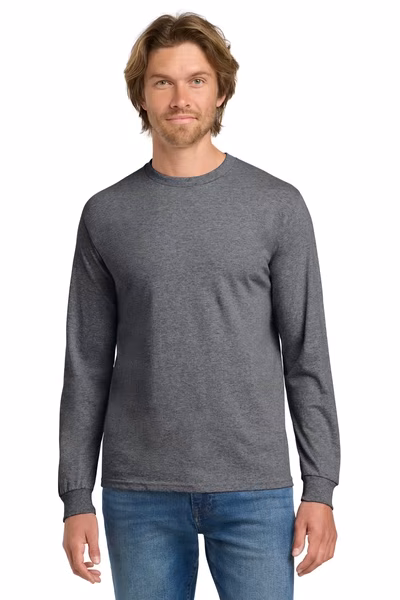 Gildan Embroidered Men's Heavy Cotton 100% Cotton Long Sleeve T-Shirt