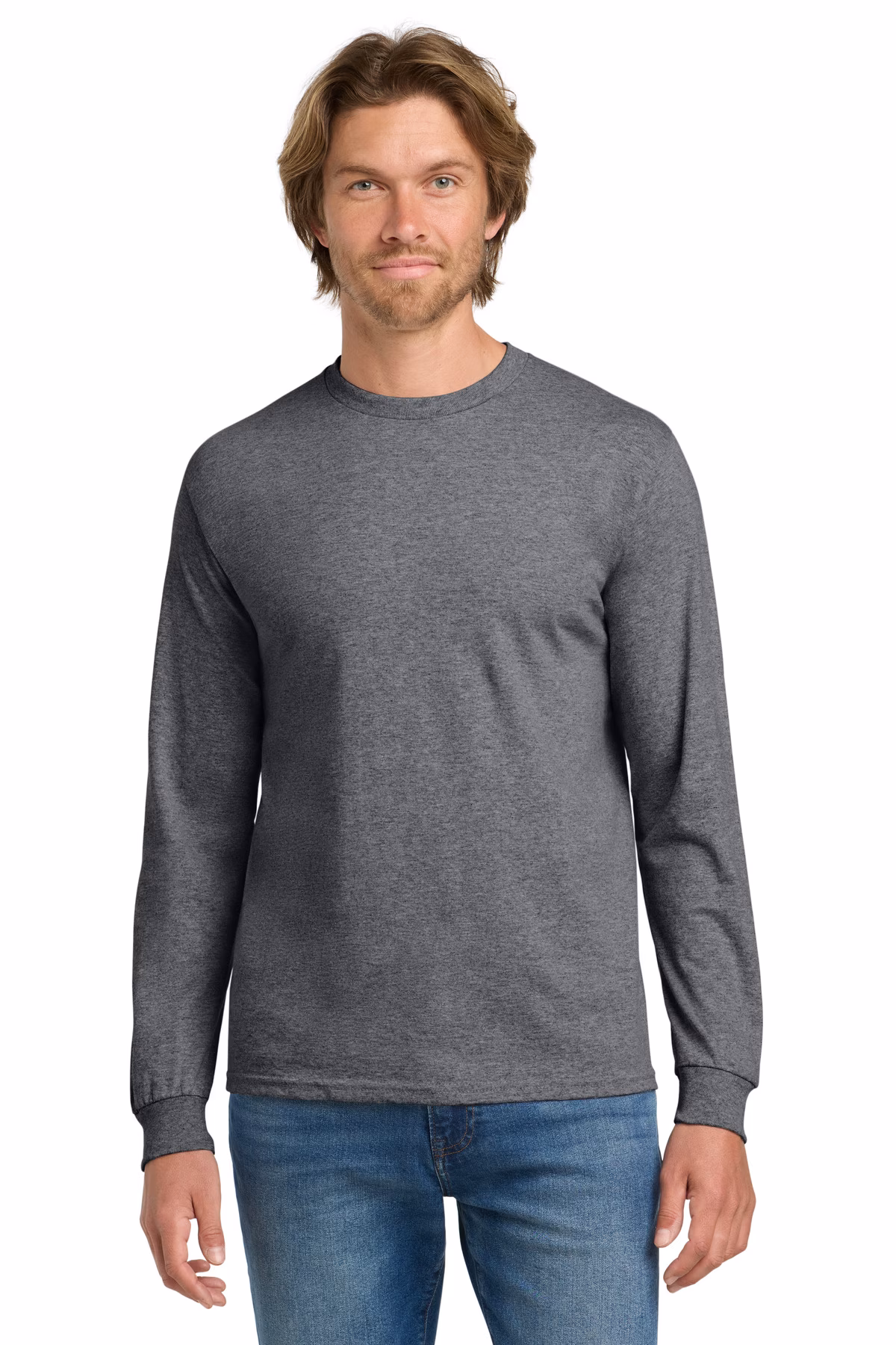 Gildan  Printed Men's Heavy Cotton Long Sleeve T-Shirt