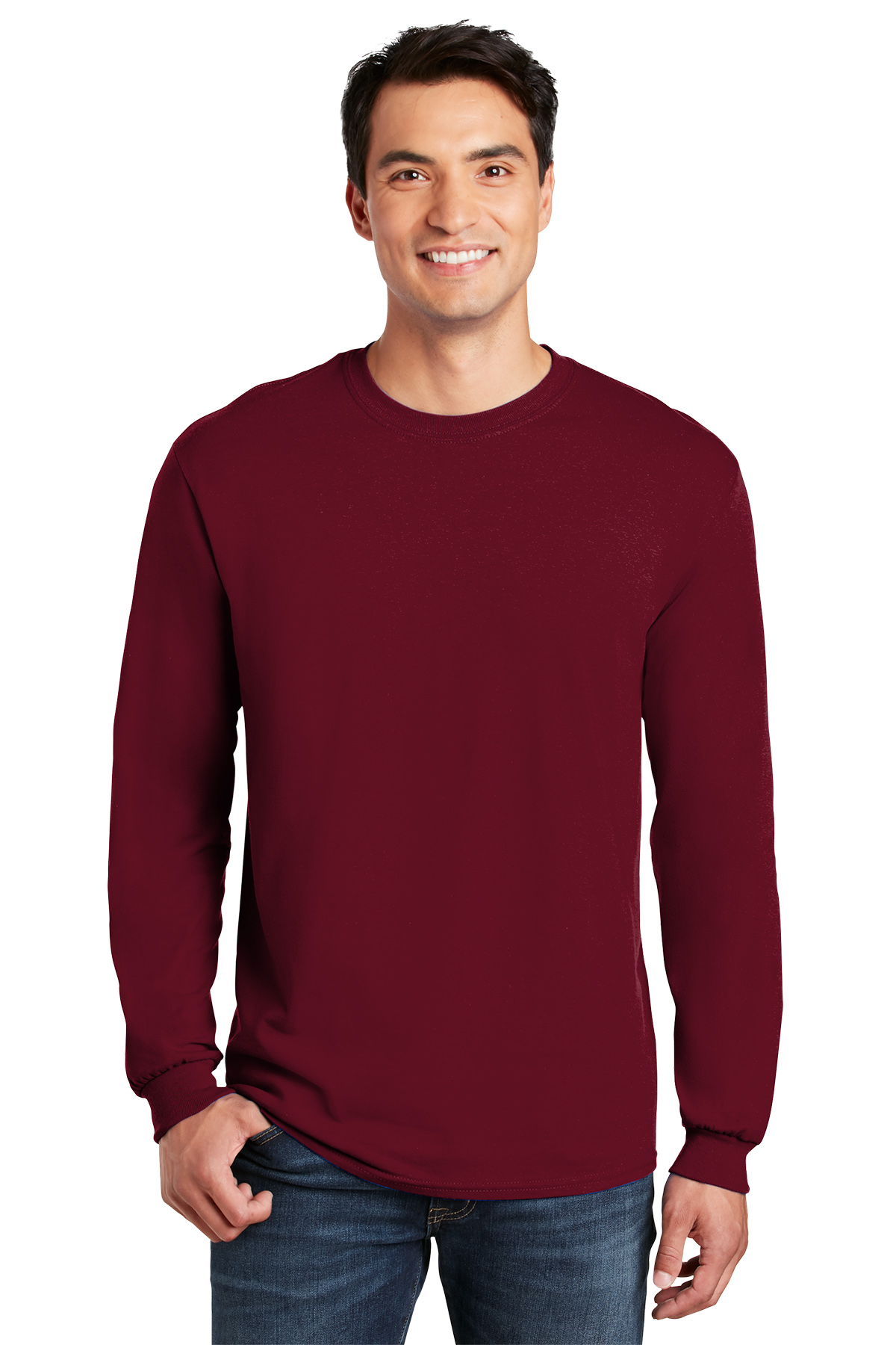 Gildan  Printed Men's Heavy Cotton Long Sleeve T-Shirt