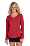 Sport-Tek Printed Women's Long Sleeve V-Neck Competitor Tee Thumb
