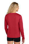 Sport-Tek Printed Women's Long Sleeve V-Neck Competitor Tee Thumb