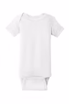 Rabbit Skins Embroidered Infant Short Sleeve Baby Rib Bodysuit Thumb