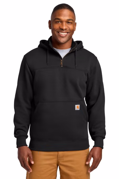 Carhartt Embroidered Rain Defender Paxton Heavyweight Hooded Zip Mock Sweat