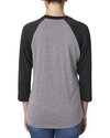 Next Level Printed Men's Triblend 3/4 Sleeve Raglan Thumb