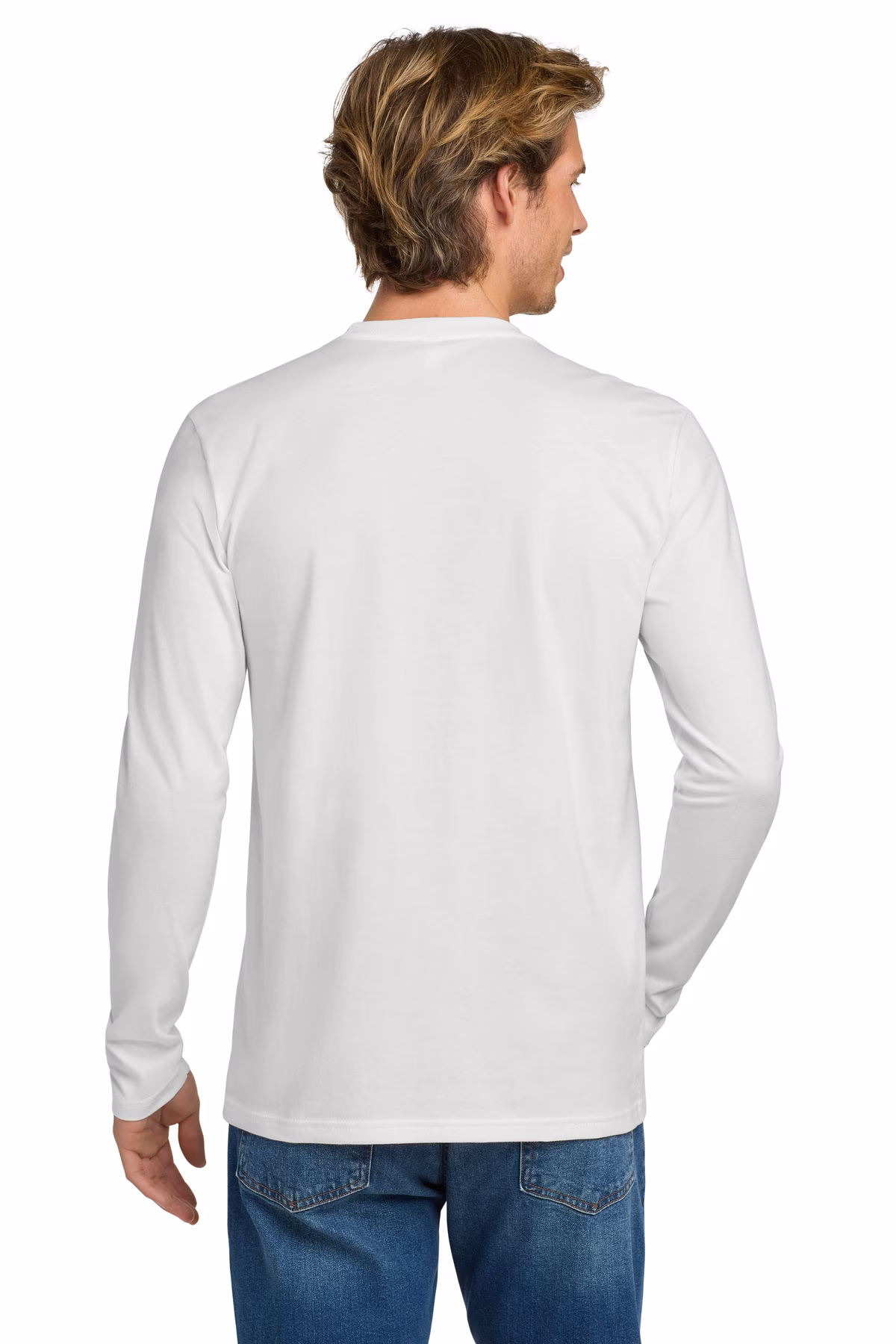 Next Level Embroidered Men's Cotton Long Sleeve Tee