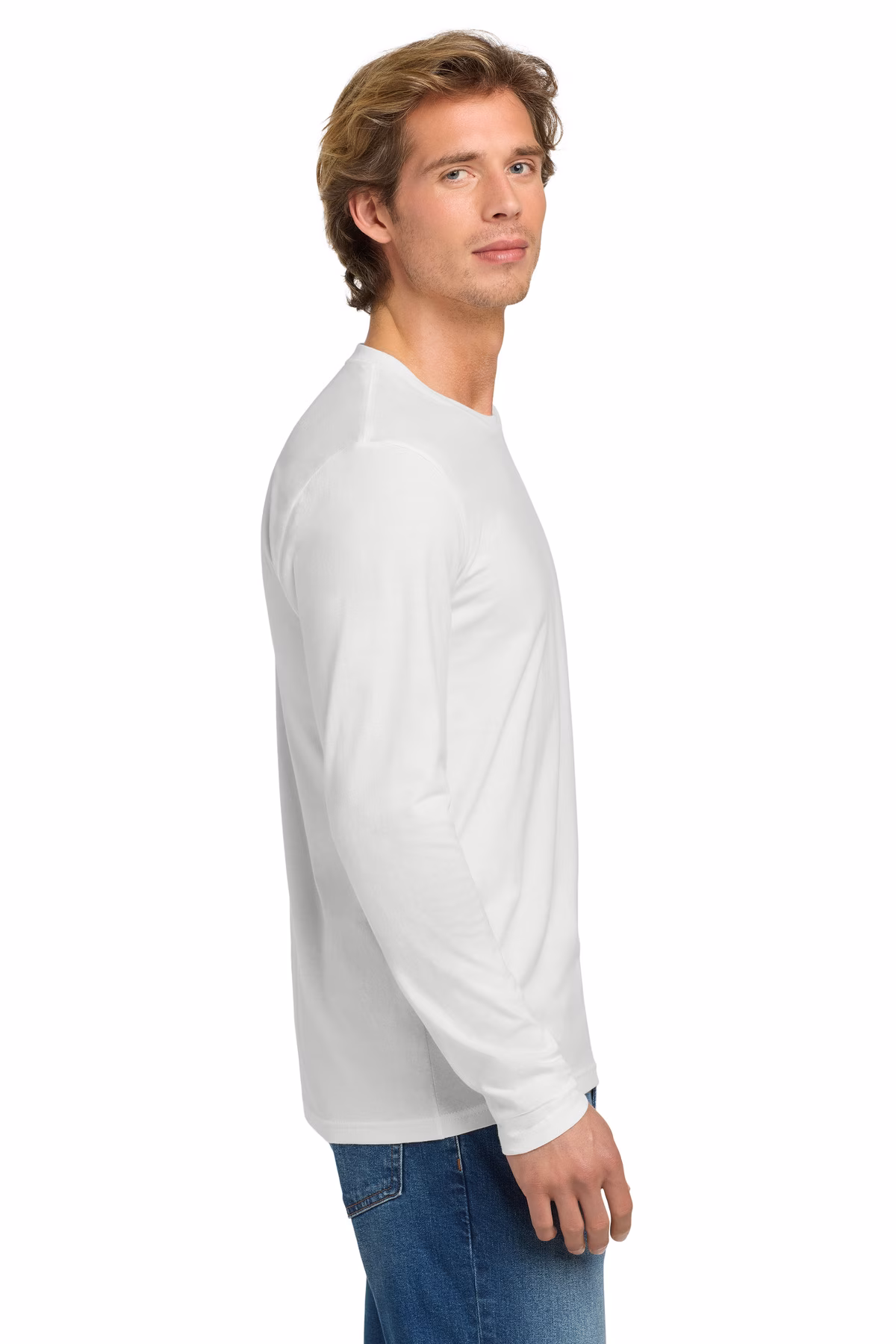 Next Level Embroidered Men's Cotton Long Sleeve Tee