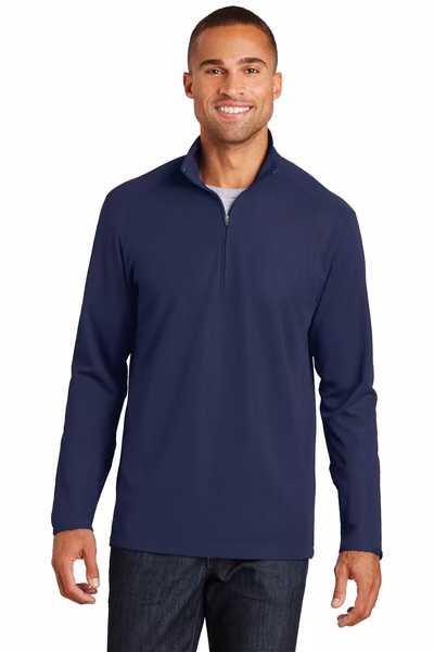 Port Authority Embroidered Men's Pinpoint Mesh 1/2-Zip