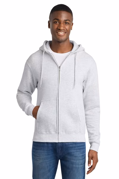 Port & Company Embroidered Men's Core Fleece Full-Zip Hooded Sweatshirt