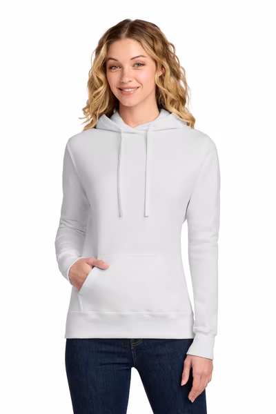 Port & Company Printed Women's Core Fleece Pullover Hooded Sweatshirt