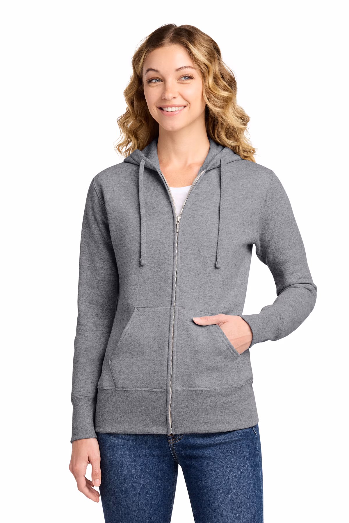 Port & Company Printed Women's Core Fleece Full-Zip Hooded Sweatshirt