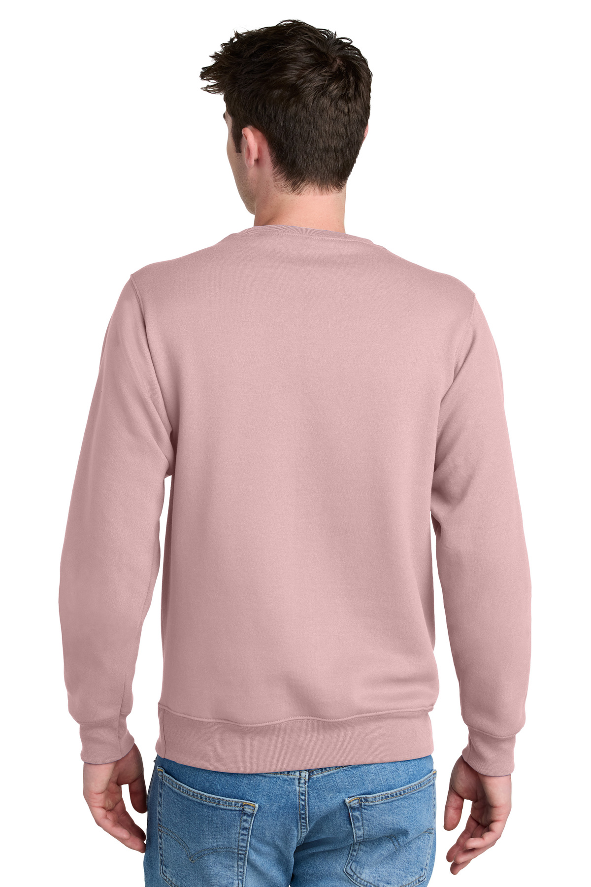 Port & Company Printed Core Fleece Crewneck Pocket Sweatshirt