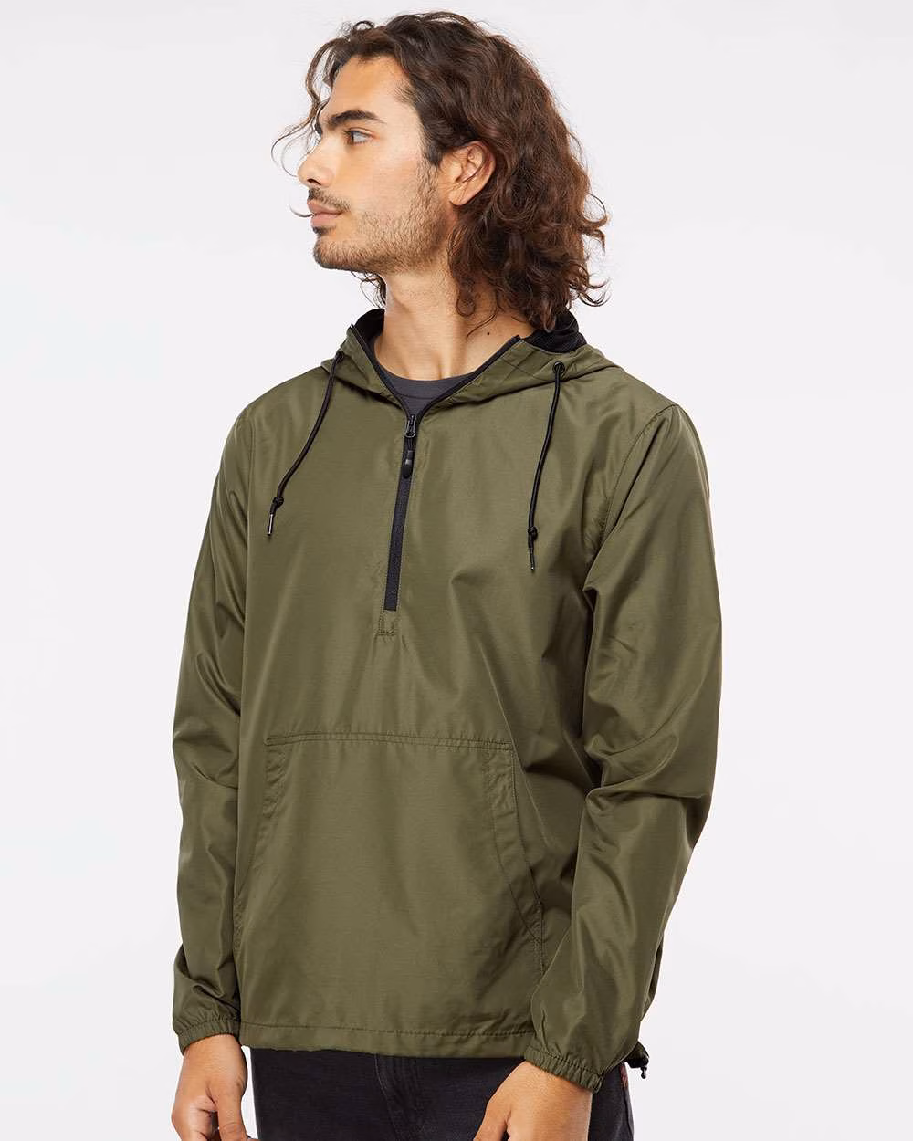 Independent Trading Embroidered Co. Lightweight 1/4-Zip Windbreaker