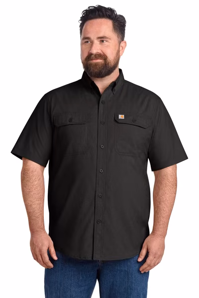 Carhartt Force Embroidered Men's Solid Short Sleeve Shirt